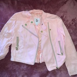 Art Class Pink Leather Jacket